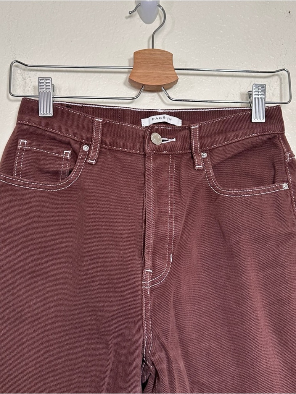 Pacsun Brown Dad Jeans Straight Leg Size 25 - Picture 3 of 9